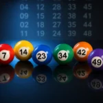 Six numbered lottery balls on a dark surface representing a pick-six draw game